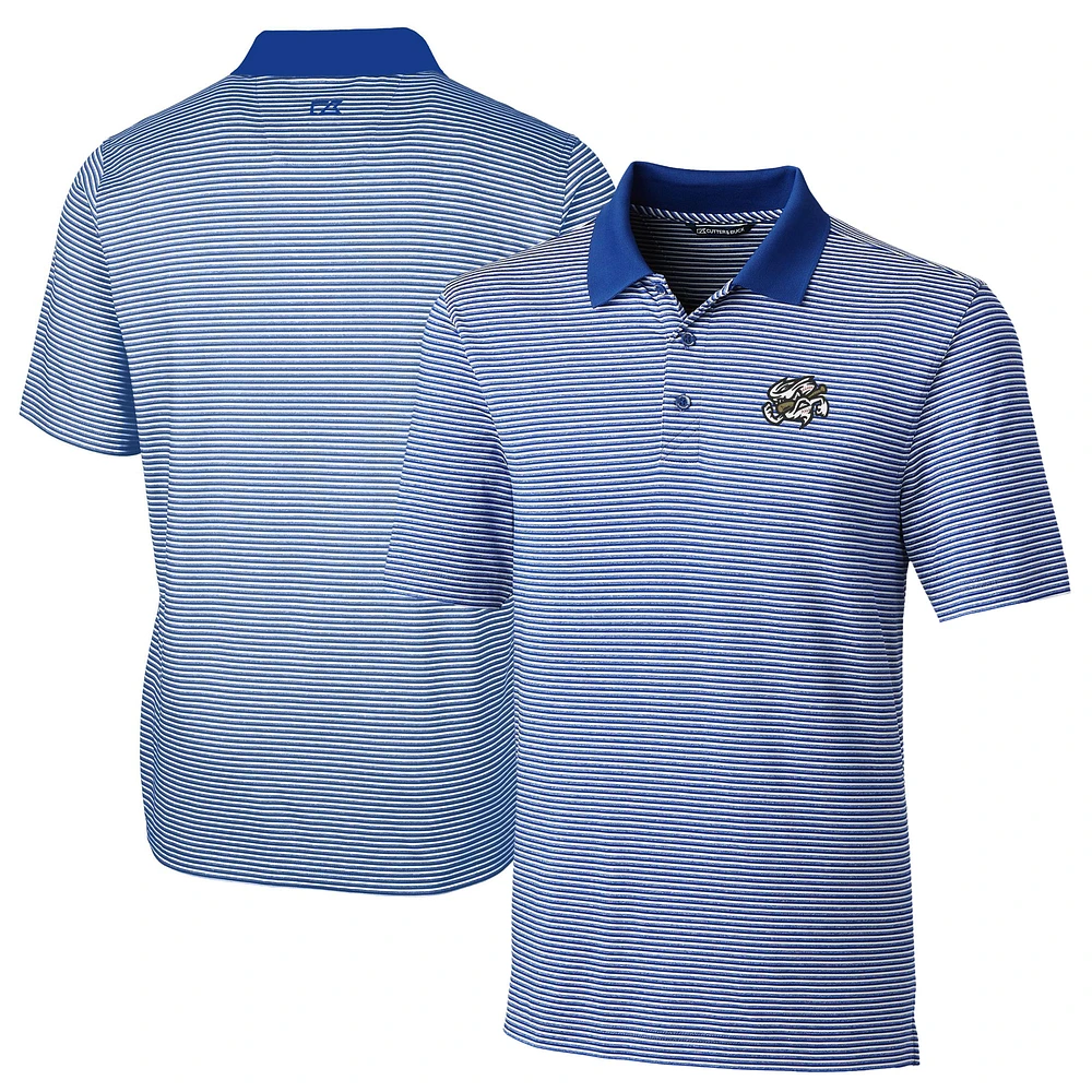 Men's Cutter & Buck Blue Omaha Storm Chasers Big Tall Forge Tonal Stripe Stretch Polo