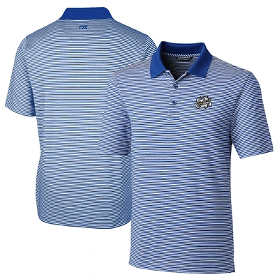 Men's Cutter & Buck  Blue Omaha Storm Chasers Big Tall Forge Tonal Stripe Stretch Polo