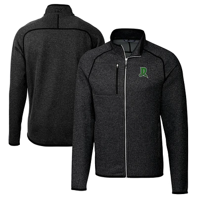 Men's Cutter & Buck Heather Charcoal Dayton Dragons Big Tall Mainsail Sweater-Knit Full-Zip Jacket