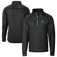 Men's Cutter & Buck Heather Charcoal Dayton Dragons Big Tall Mainsail Sweater-Knit Half-Zip Pullover Jacket