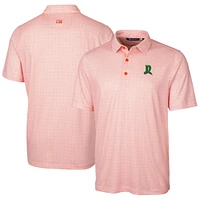 Men's Cutter & Buck  Orange Dayton Dragons Big Tall DryTec Pike Double Dot Print Stretch Polo