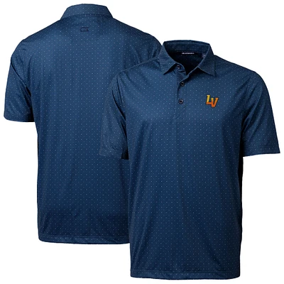 Men's Cutter & Buck  Navy Las Vegas Aviators Big & Tall DryTec Pike Double Dot Print Stretch Polo