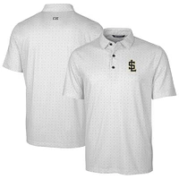 Men's Cutter & Buck  Charcoal Salt Lake Bees Big Tall DryTec Pike Double Dot Print Stretch Polo