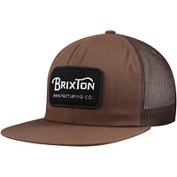 Men's Brown Brixton Grade Trucker Snapback Hat