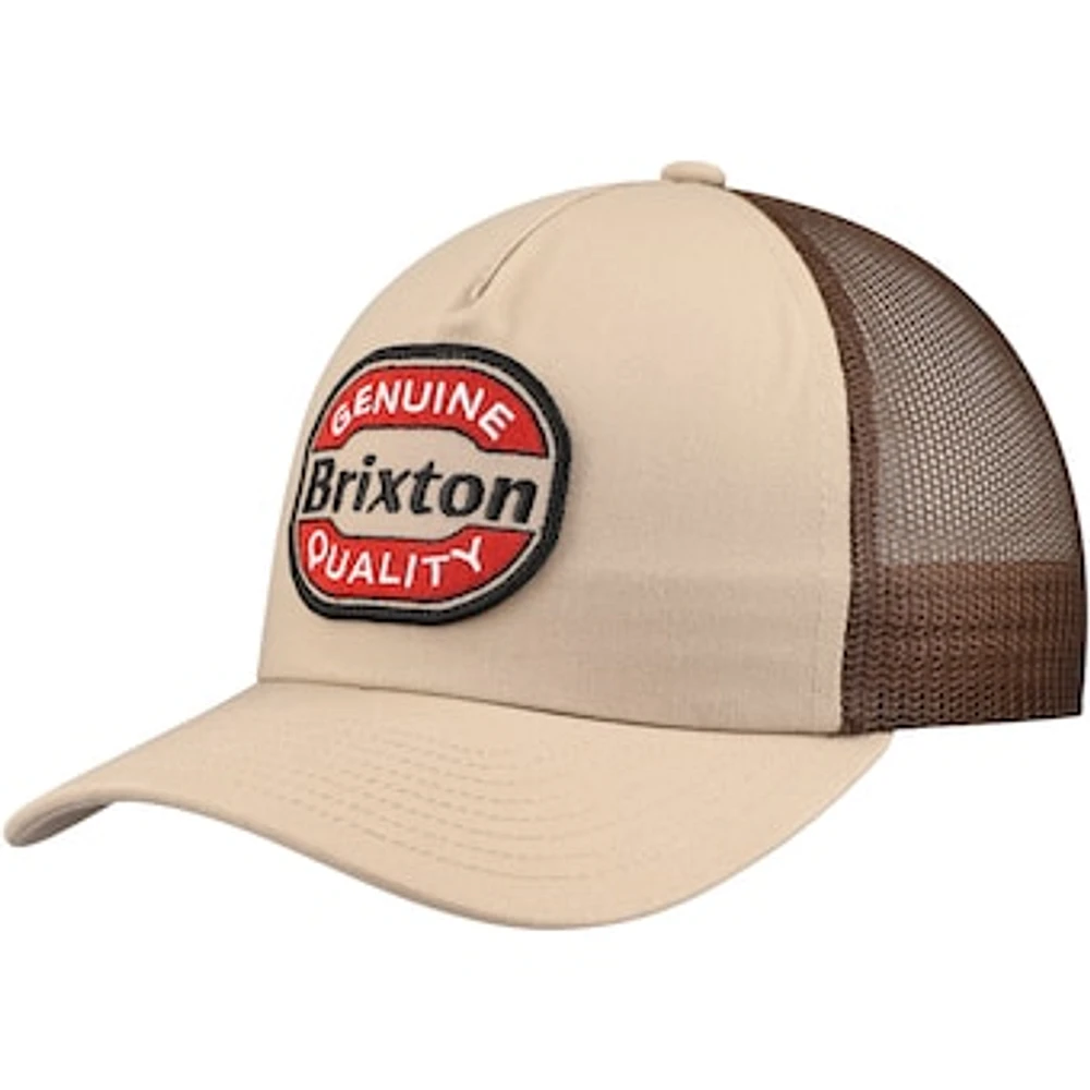 Men's Tan/Brown Brixton Keaton NetPlus Trucker Adjustable Hat