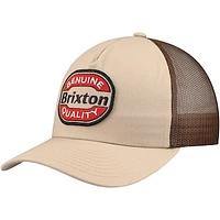 Men's Tan/Brown Brixton Keaton NetPlus Trucker Adjustable Hat