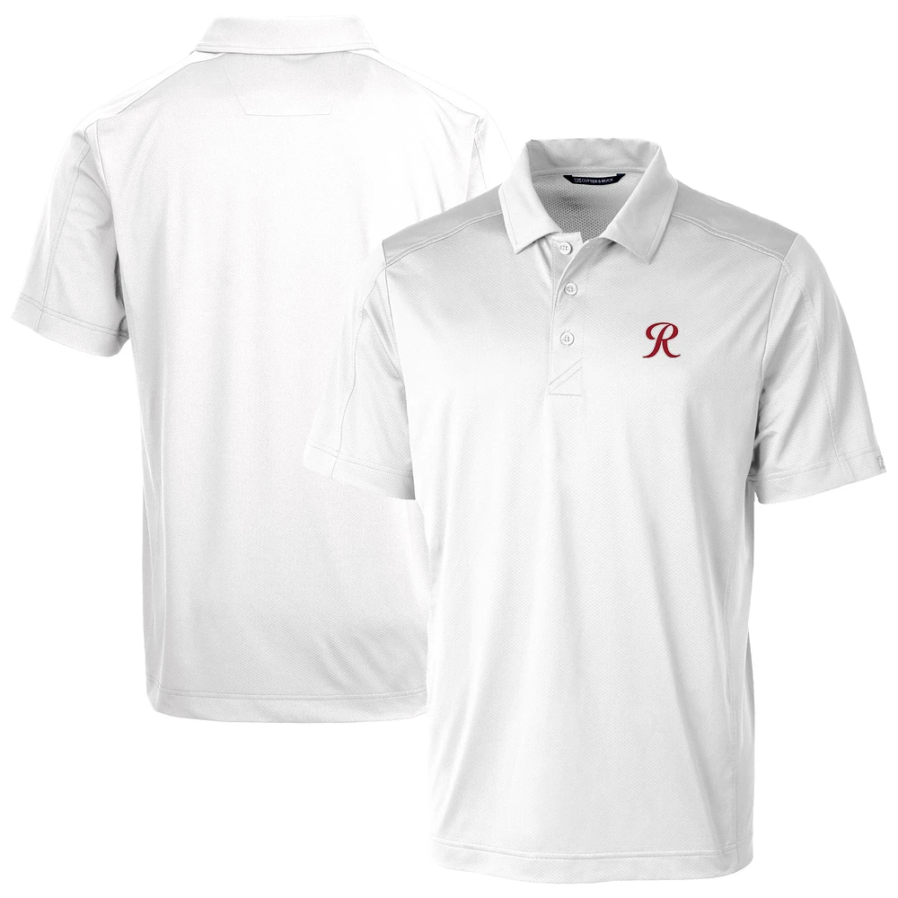 Men's Cutter & Buck White Tacoma Rainiers Big Tall Prospect Textured Stretch Polo
