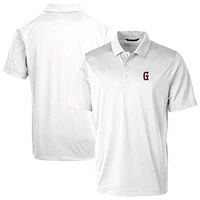 Men's Cutter & Buck White Greenville Drive Big Tall Prospect Textured Stretch Polo
