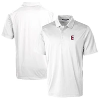 Men's Cutter & Buck White Greenville Drive Big Tall Prospect Textured Stretch Polo
