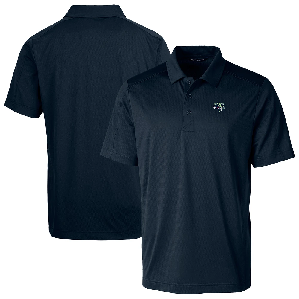 Men's Cutter & Buck Navy Gwinnett Stripers Big Tall Prospect Textured Stretch Polo
