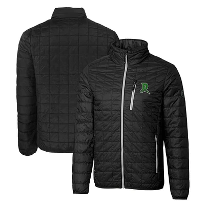 Men's Cutter & Buck Black Dayton Dragons Big Tall Rainier PrimaLoft Eco Insulated Full-Zip Puffer Jacket