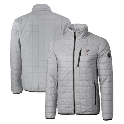 Men's Cutter & Buck Gray Albuquerque Isotopes Rainier PrimaLoft Big Tall Eco Insulated Full-Zip Puffer Jacket