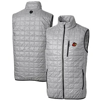 Men's Cutter & Buck Rochester Red Wings Rainier PrimaLoft Big Tall Eco Insulated Full-Zip Puffer Vest