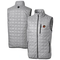 Men's Cutter & Buck Rochester Red Wings Rainier PrimaLoft Big Tall Eco Insulated Full-Zip Puffer Vest