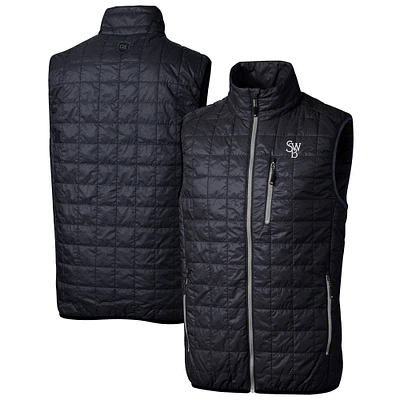 Men's Cutter & Buck  Navy Scranton Wilkes-Barre RailRiders Rainier PrimaLoft Big Tall Eco Insulated Full-Zip Puffer Vest