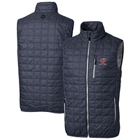 Men's Cutter & Buck  Heather Navy Tacoma Rainiers Rainier PrimaLoft Big Tall Eco Insulated Full-Zip Puffer Vest