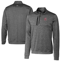 Men's Cutter & Buck  Gray Tacoma Rainiers Big Tall Stealth Heathered Quarter-Zip Pullover Top