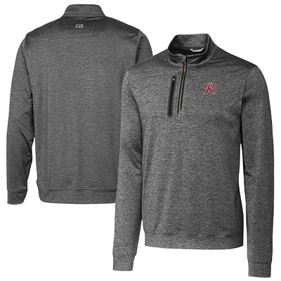 Men's Cutter & Buck  Gray Tacoma Rainiers Big Tall Stealth Heathered Quarter-Zip Pullover Top