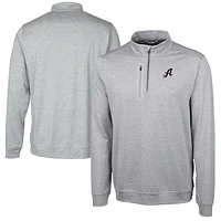 Men's Cutter & Buck  Gray Reno Aces Big Tall Stealth Heathered Quarter-Zip Pullover Top