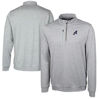 Men's Cutter & Buck  Gray Reno Aces Big Tall Stealth Heathered Quarter-Zip Pullover Top