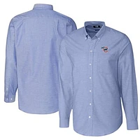 Men's Cutter & Buck  Blue Iowa Cubs Big Tall Oxford Stretch Long Sleeve Button-Down Dress Shirt