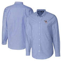 Men's Cutter & Buck  Blue Iowa Cubs Big Tall Oxford Stretch Long Sleeve Button-Down Dress Shirt