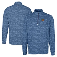 Men's Cutter & Buck  Navy Las Vegas Aviators Big Tall Traverse Camo Print Stretch Quarter-Zip Pullover Top