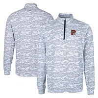 Men's Cutter & Buck  Charcoal Portland Sea Dogs Big Tall Traverse Camo Print Stretch Quarter-Zip Pullover Top