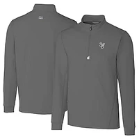 Men's Cutter & Buck  Gray Scranton Wilkes-Barre RailRiders Big Tall Traverse Stretch Quarter-Zip Top