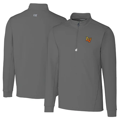 Men's Cutter & Buck  Gray Las Vegas Aviators Big Tall Traverse Stretch Quarter-Zip Top