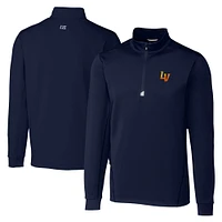 Men's Cutter & Buck  Navy Las Vegas Aviators Big Tall Traverse Stretch Quarter-Zip Top