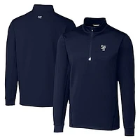 Men's Cutter & Buck  Navy Scranton Wilkes-Barre RailRiders Big Tall Traverse Stretch Quarter-Zip Top
