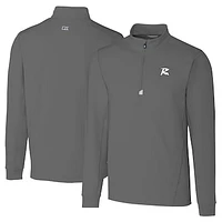 Men's Cutter & Buck  Gray Richmond Flying Squirrels Big Tall Traverse Stretch Quarter-Zip Top