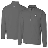 Men's Cutter & Buck  Gray Richmond Flying Squirrels Big Tall Traverse Stretch Quarter-Zip Top