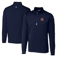 Men's Cutter & Buck  Navy Portland Sea Dogs Big Tall Traverse Stretch Quarter-Zip Top