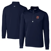 Men's Cutter & Buck  Navy Portland Sea Dogs Big Tall Traverse Stretch Quarter-Zip Top