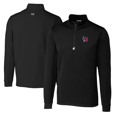 Men's Cutter & Buck  Black Buffalo Bisons Big Tall Traverse Stretch Quarter-Zip Top