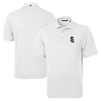 Men's Cutter & Buck White Salt Lake Bees Big Tall Virtue Eco Pique Recycled Polo