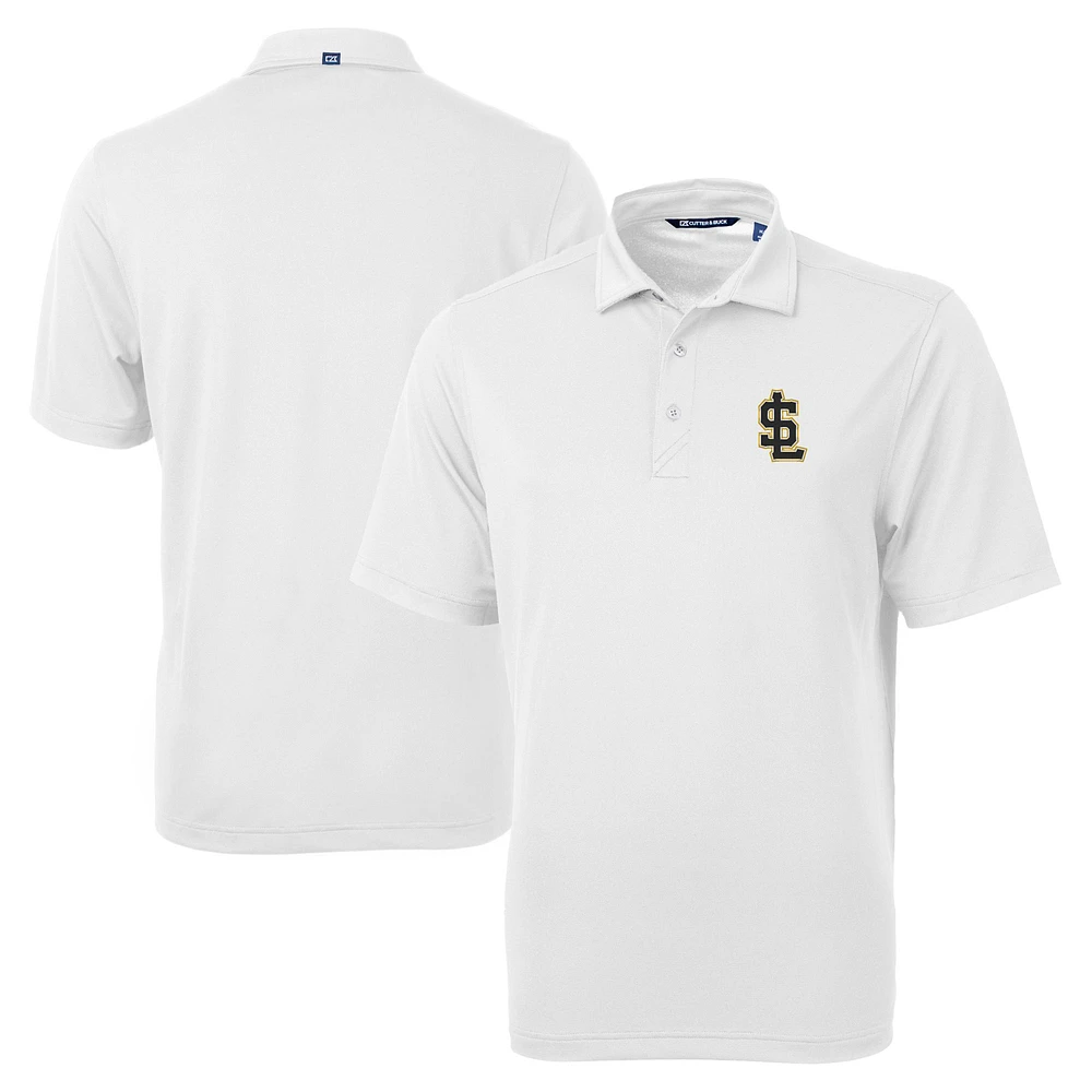 Men's Cutter & Buck White Salt Lake Bees Big Tall Virtue Eco Pique Recycled Polo