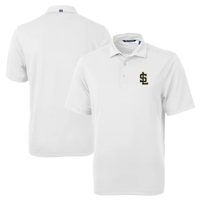 Men's Cutter & Buck White Salt Lake Bees Big Tall Virtue Eco Pique Recycled Polo