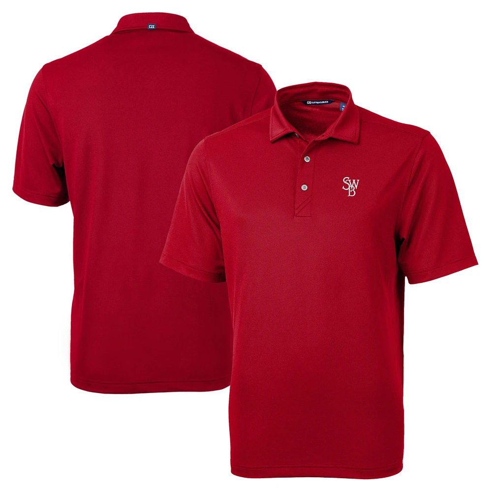 Men's Cutter & Buck Red Scranton Wilkes-Barre RailRiders Big Tall Virtue Eco Pique Recycled Polo