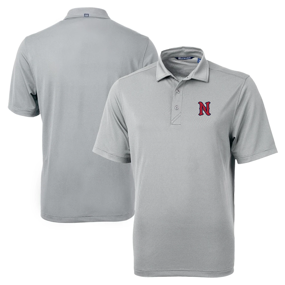 Men's Cutter & Buck Gray Nashville Sounds Big Tall Virtue Eco Pique Recycled Polo
