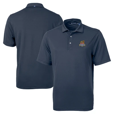 Men's Cutter & Buck Navy Toledo Mud Hens Big Tall Virtue Eco Pique Recycled Polo