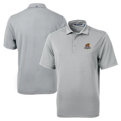 Men's Cutter & Buck Gray Toledo Mud Hens Big Tall Virtue Eco Pique Recycled Polo