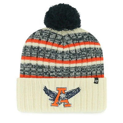 Men's '47 Cream Auburn Tigers Vintage Tavern Cuffed Knit Hat with Pom