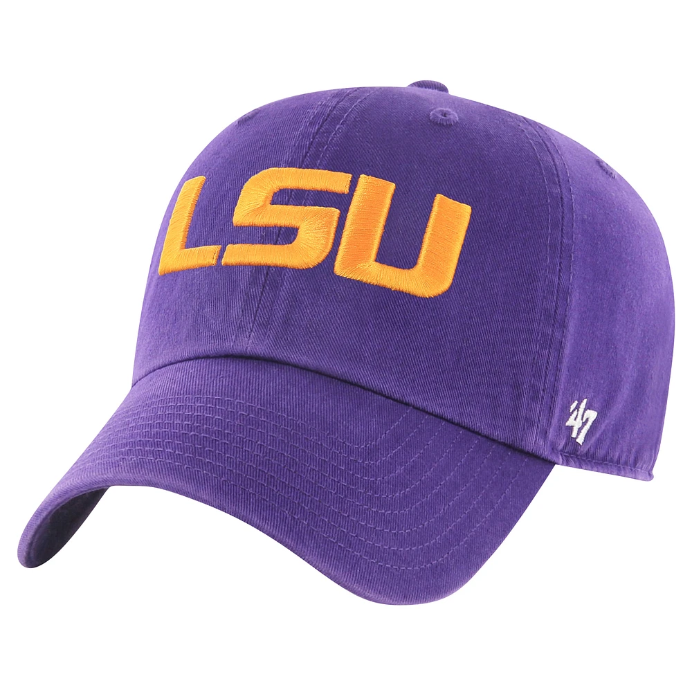 Youth '47 Purple LSU Tigers Clean Up Adjustable Hat