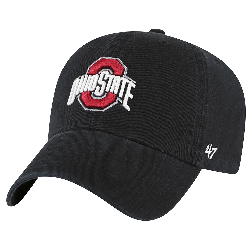 Youth '47 Black Ohio State Buckeyes Clean Up Adjustable Hat