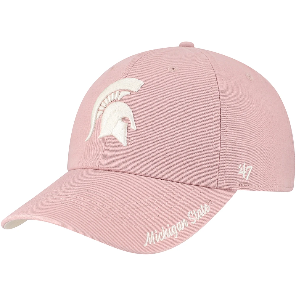 Women's '47 Light Pink Michigan State Spartans Dusty Miata Clean Up Adjustable Hat