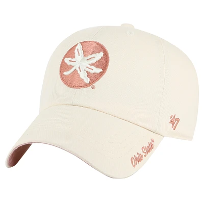 Women's '47 Cream Ohio State Buckeyes Dusty Miata Clean Up Adjustable Hat