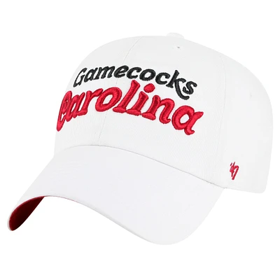 Women's '47 White South Carolina Gamecocks Pensacola Clean Up Adjustable Hat